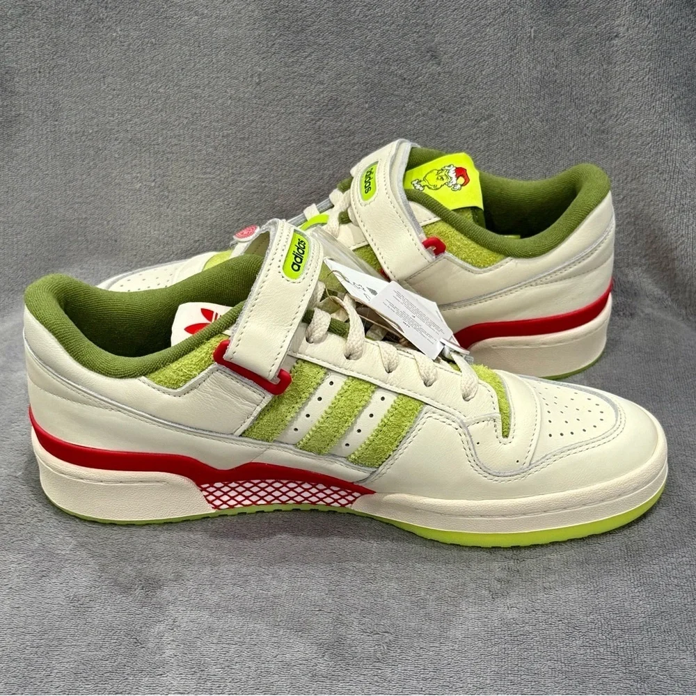 Adidas Dr. Seuss x Forum Low The Grinch - Cream White Size 11 New Christmas